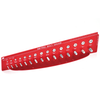 Red metric bolt gauge on a white background