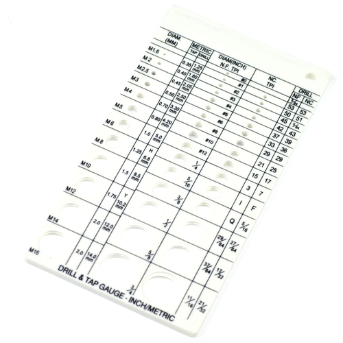 BoltSizeIt Internally Threaded Screw Gauge + Drill/Tap Gauge <br> (Inch & Metric)