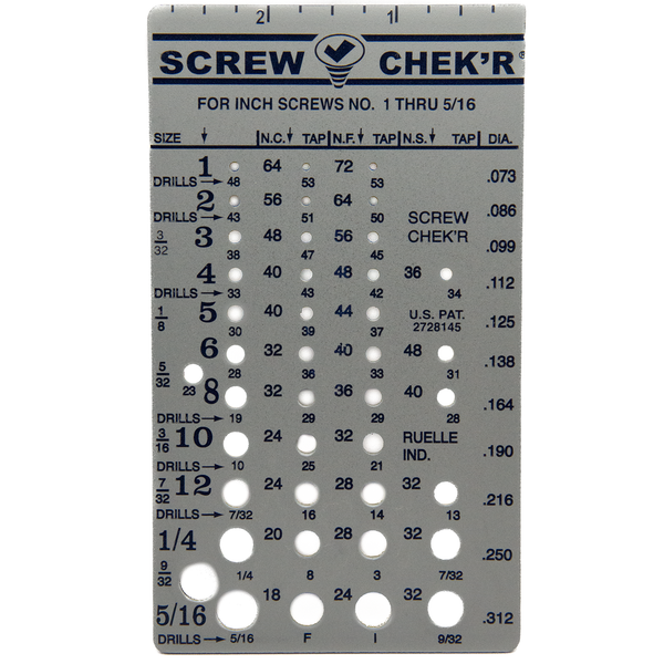 BoltSizeIt Standard Screw Checker <br> (No. 1 – 5/16)