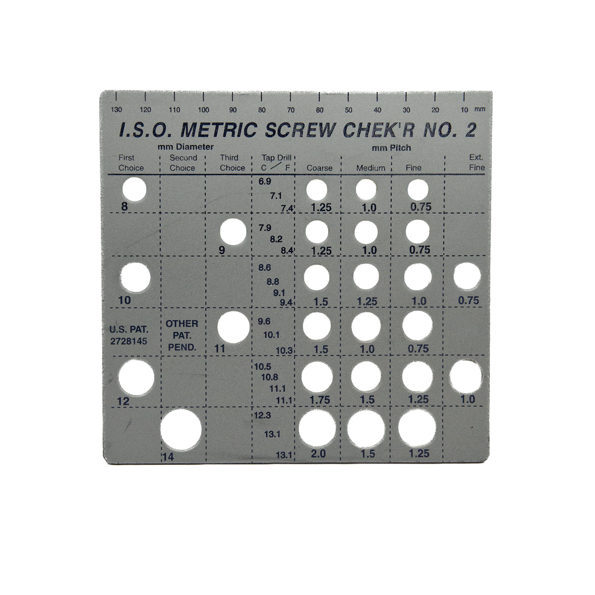 BoltSizeIt Metric Screw Checker <br> (8mm – 14mm)