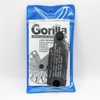Metal Gorilla bolt size thread pitch gauge tool in inch measurement on white background, closed and inside the packaging