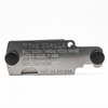 Metal Gorilla bolt size thread pitch gauge tool with metric measurement on white background, closed and showing the back