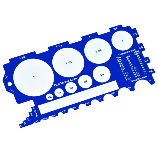 BoltSizeIt Pipe Thread Measurement Gauge <br> (NPT & Tubing)
