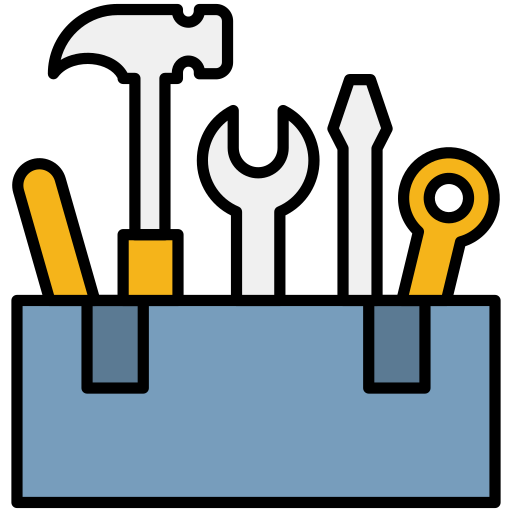 Icon of a toolbox with various tools including a hammer, wrenches, and a screwdriver.
